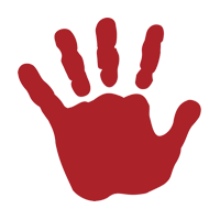 red child hand print